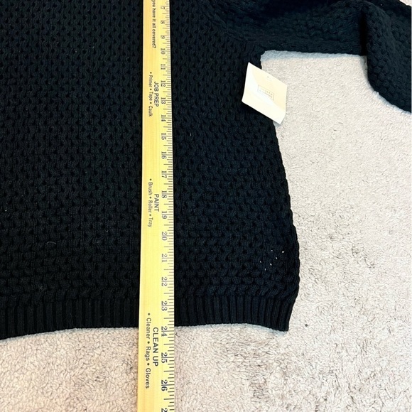 14th & Union black crochet crewneck sweater womens size medium - Picture 10 of 10